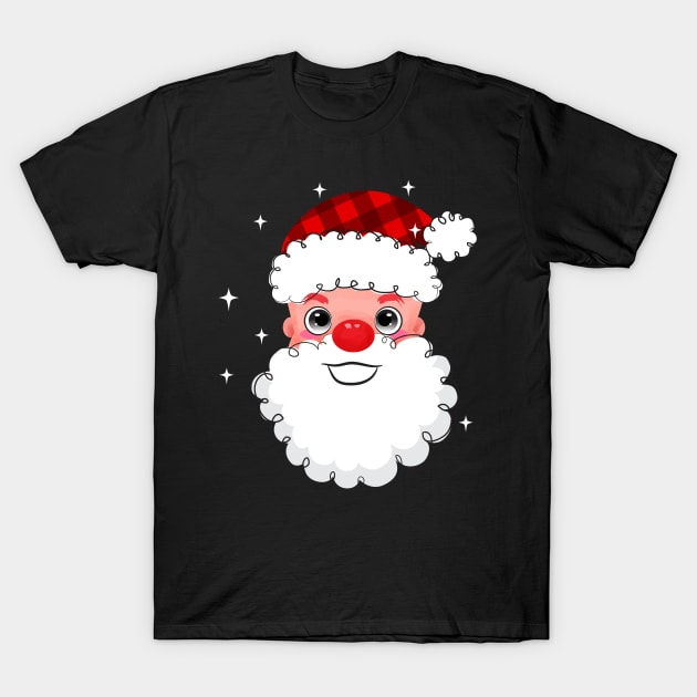 Cute Santa Christmas T-Shirt by lunamoonart